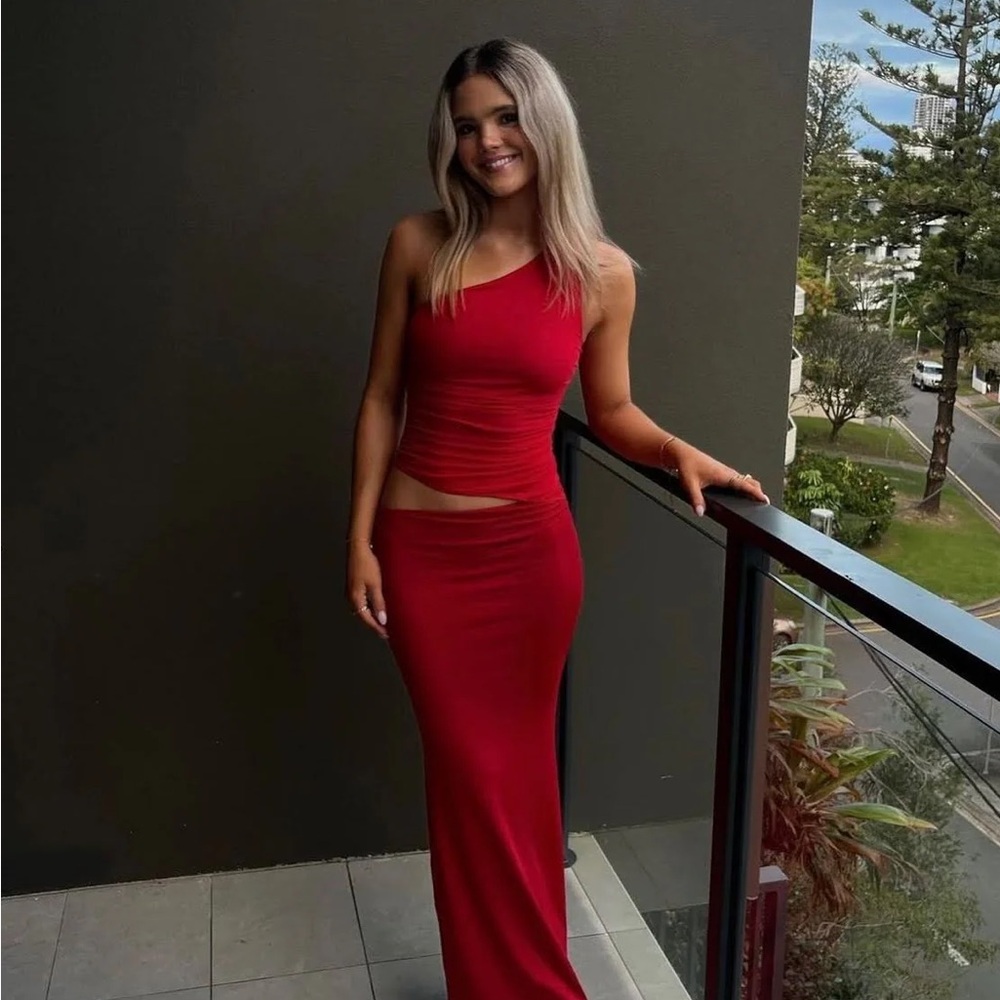 Peppermayo red dress cutout